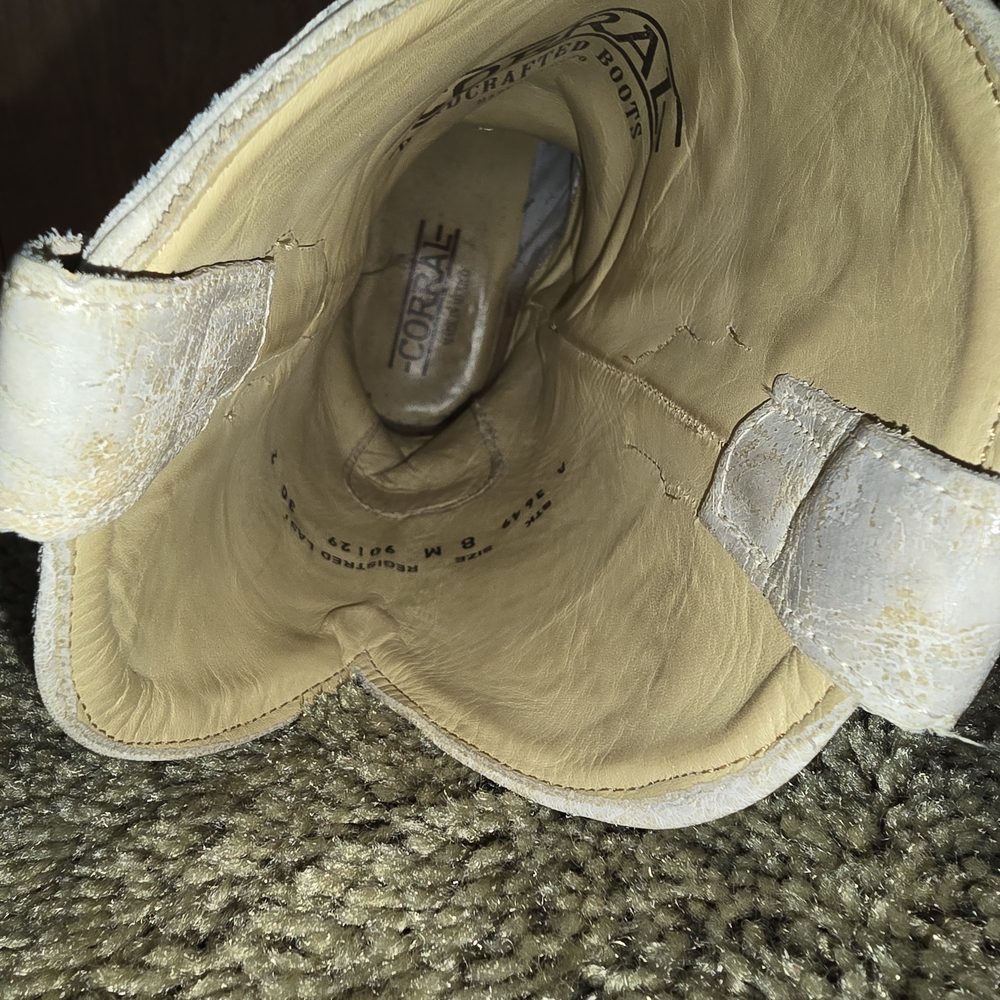 Corral Cream Embroidered Western Boots - image 3